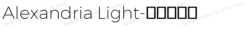 Alexandria Light字体转换